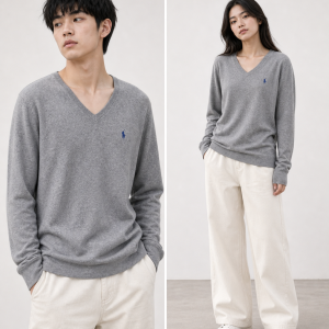 Polo Ralph Lauren Long-Sleeve V-Neck Sweater - (Small)